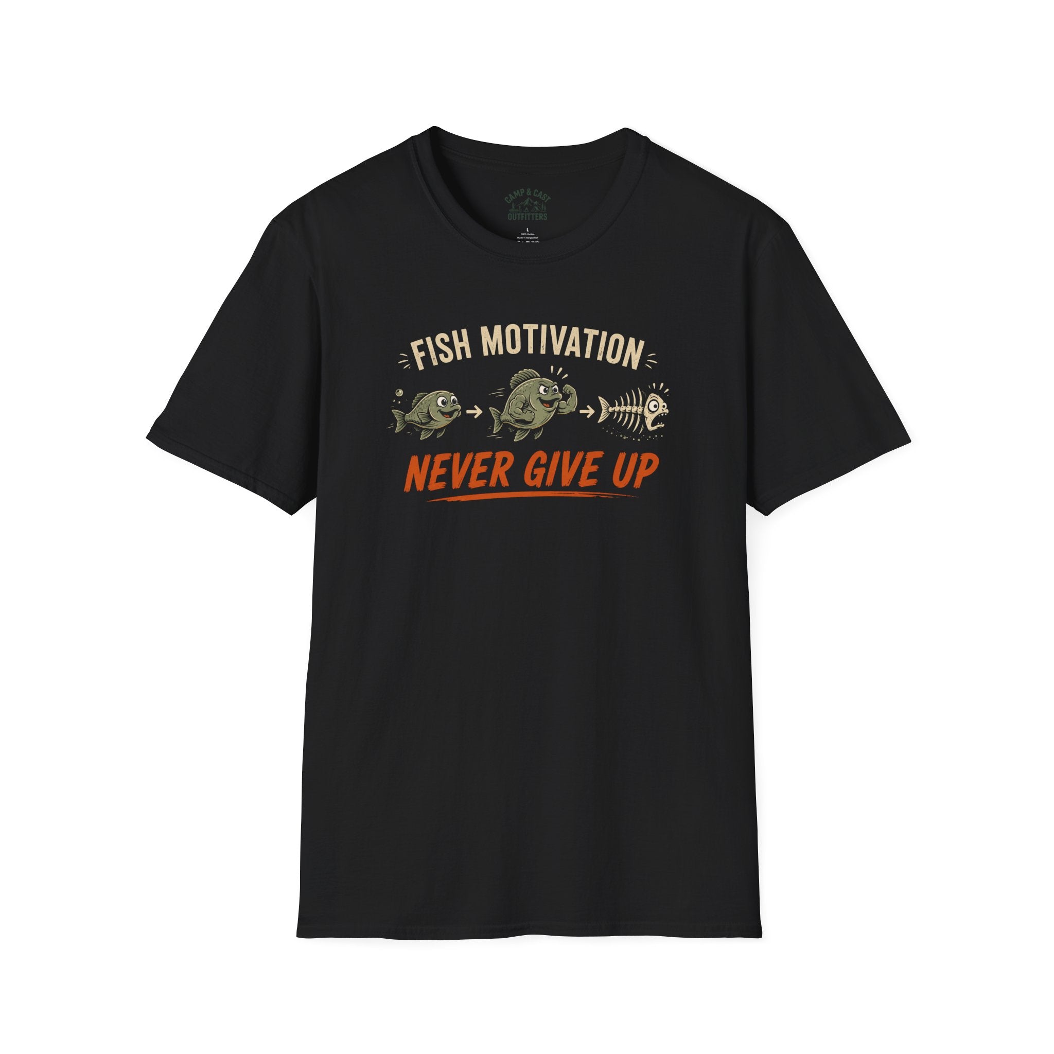 Fish Motivation Never Give Up T-Shirt