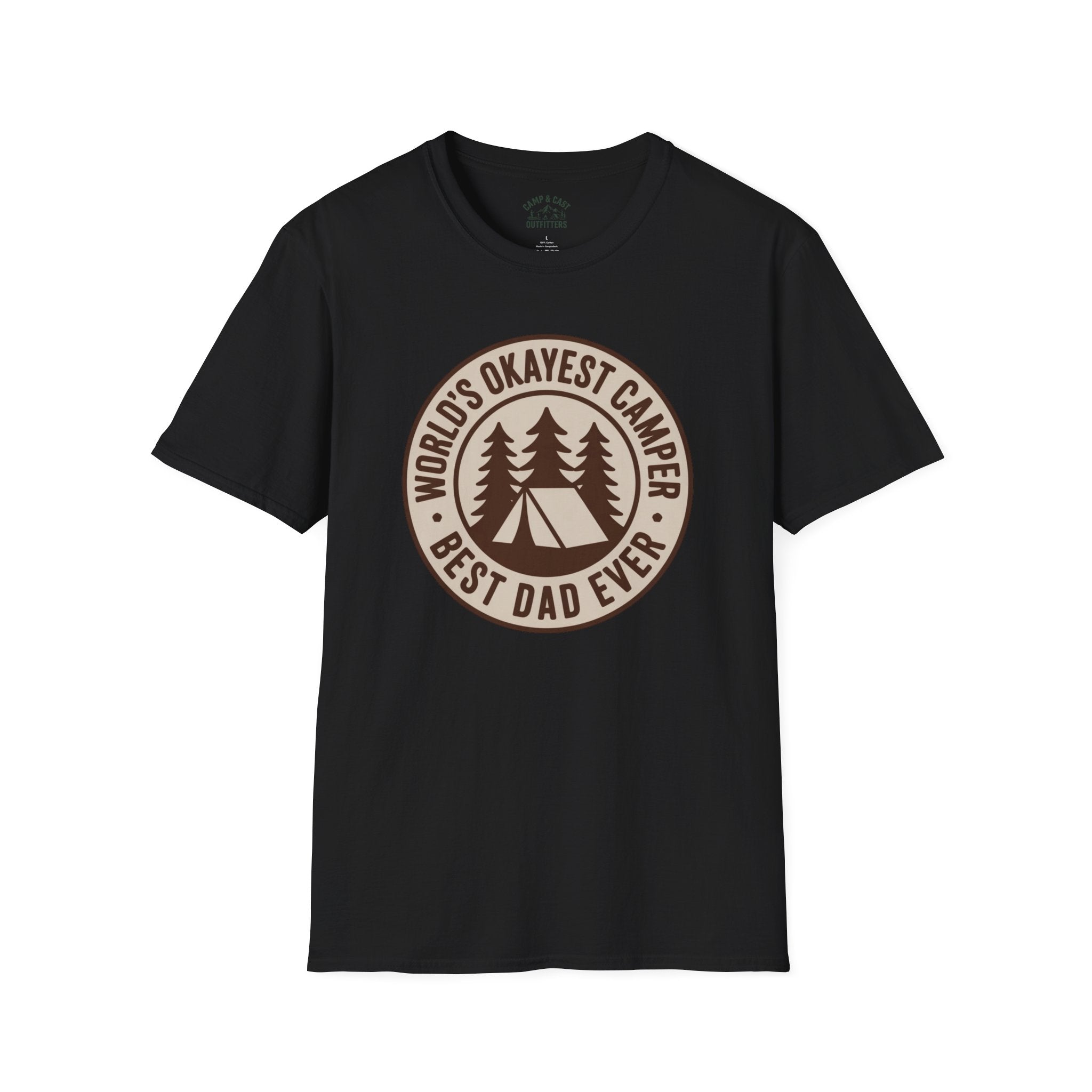 Worlds Okayest Camper Best Dad Ever Illustrated T-Shirt
