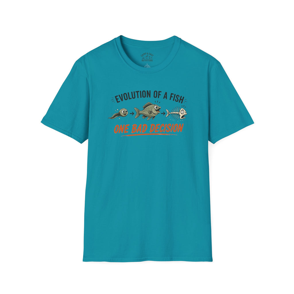 Evolution Of A Fish One Bad Decision T-Shirt
