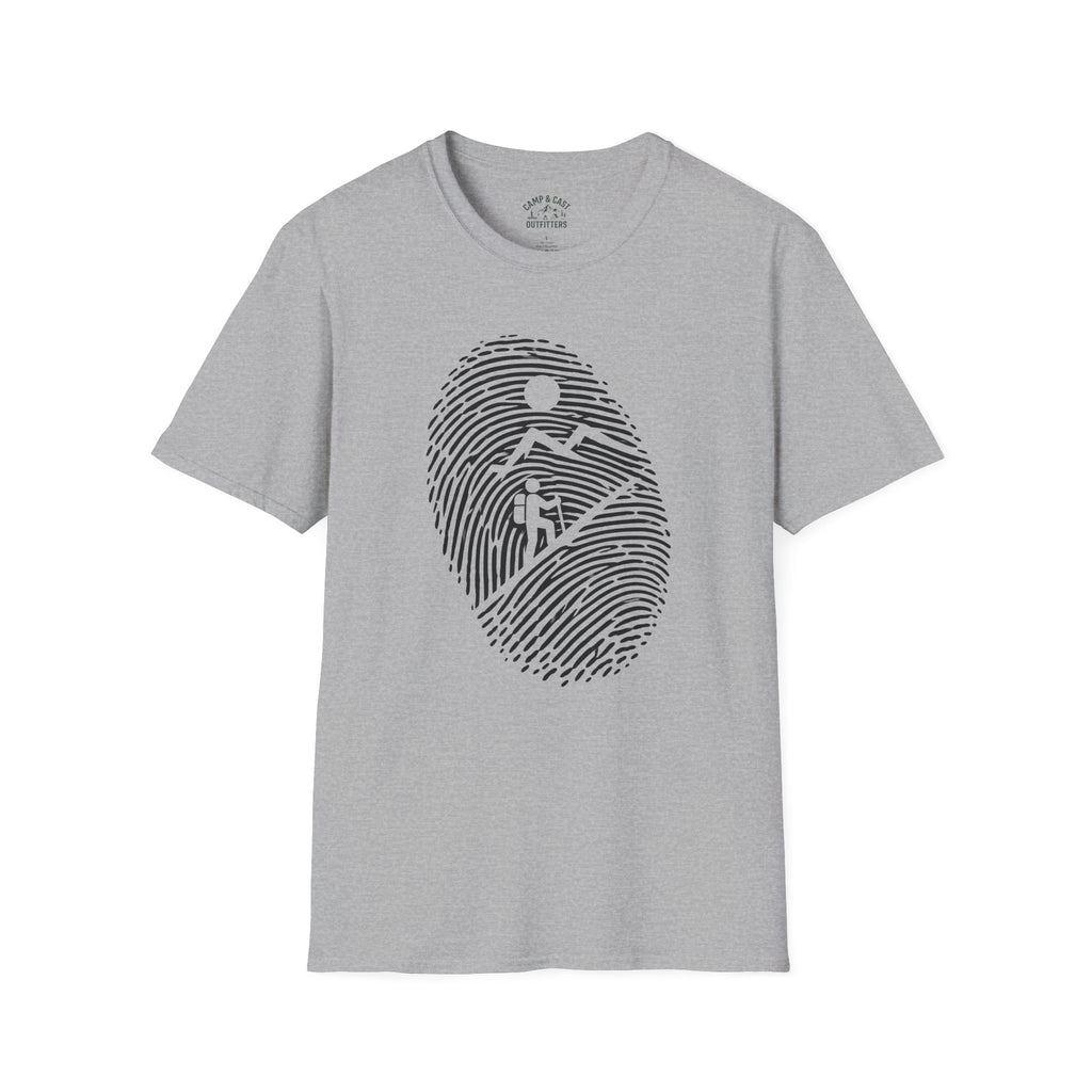 Hiker Fingerprint Mountain T-Shirt