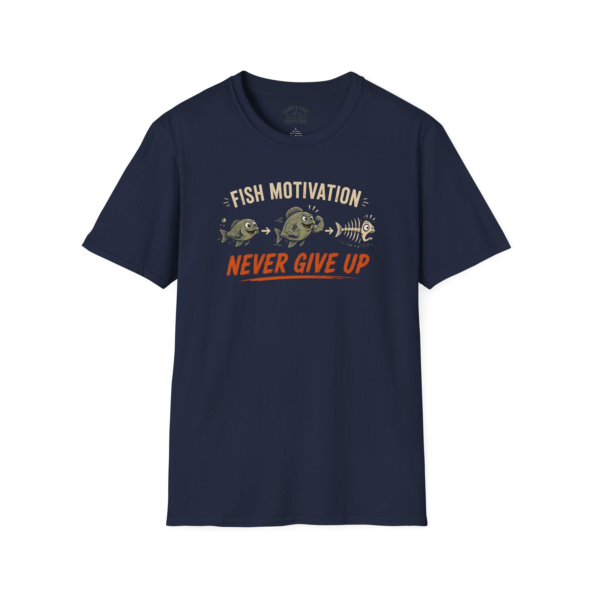 Fish Motivation Never Give Up T-Shirt