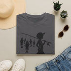 Boy With Fishing Pole Silhouette T-Shirt