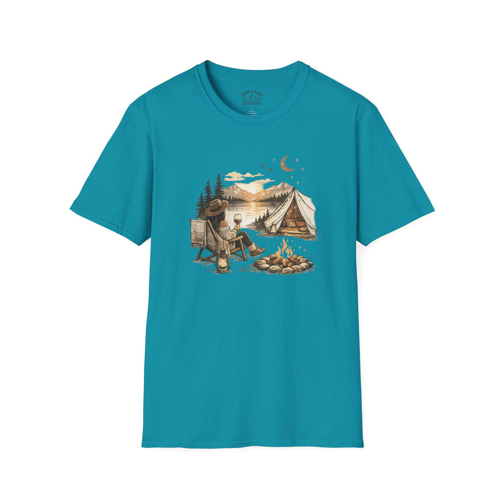 Camping Campfire Scene Outdoor T-Shirt