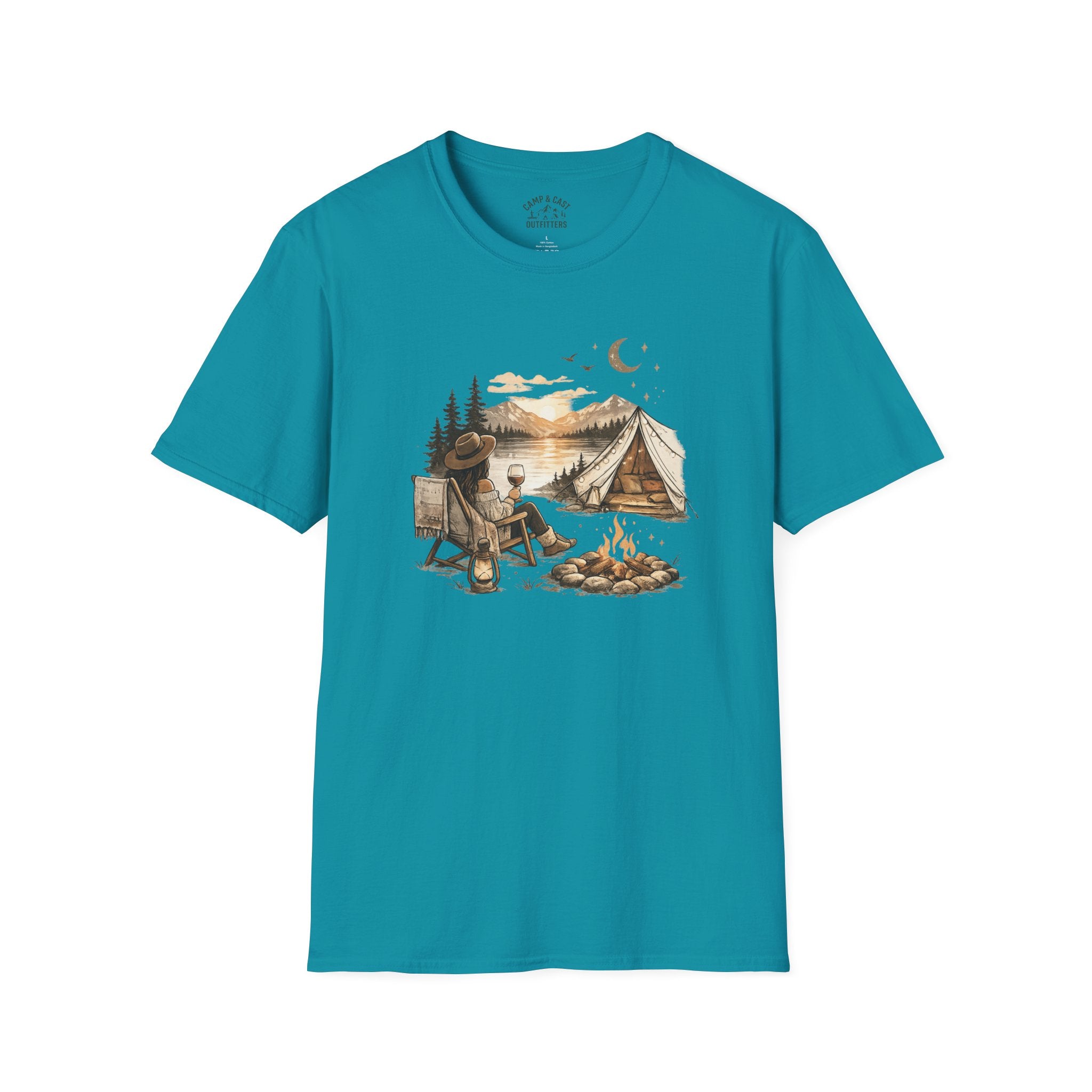 Camping Campfire Scene Outdoor T-Shirt