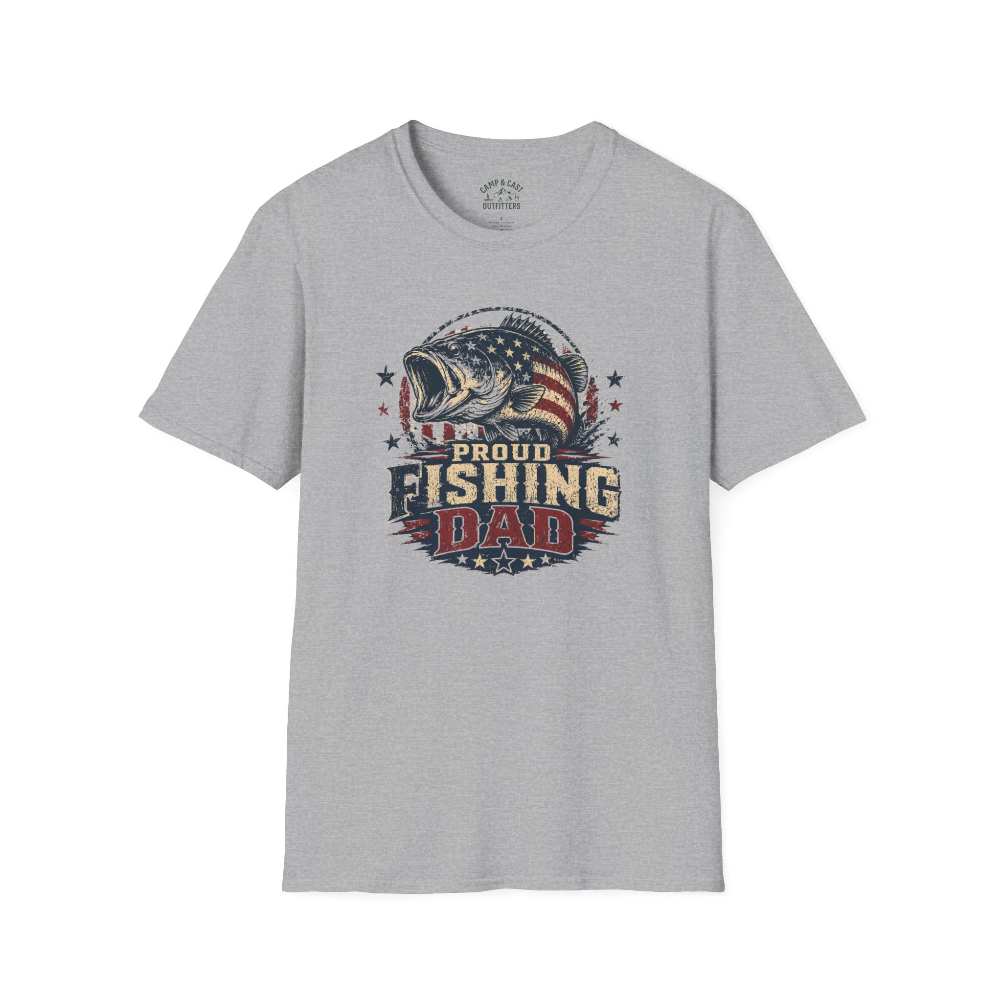 Proud Fishing Dad American T-Shirt