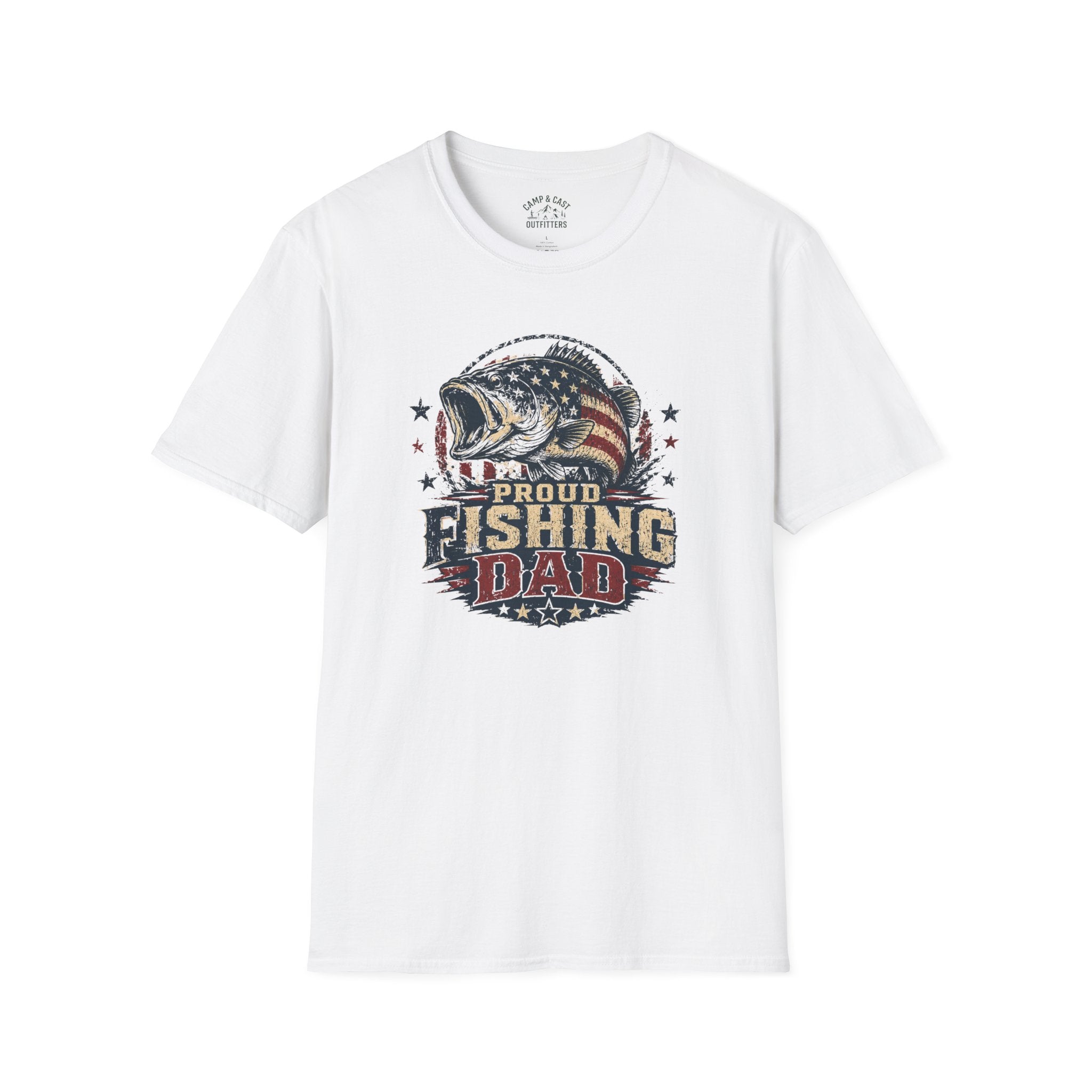 Proud Fishing Dad American T-Shirt