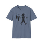 Boy With Fishing Pole Silhouette T-Shirt