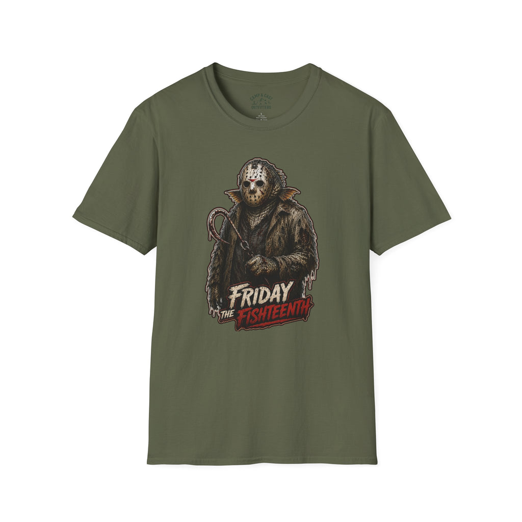 Friday The Fishteenth Slasher Fish Horror Fishing T-Shirt