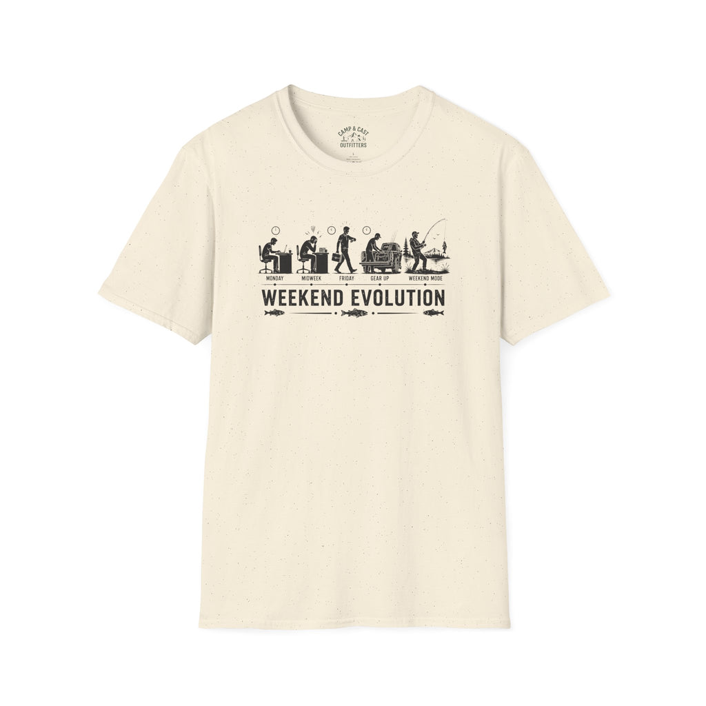 Weekend Evolution Fishing Dad T-Shirt