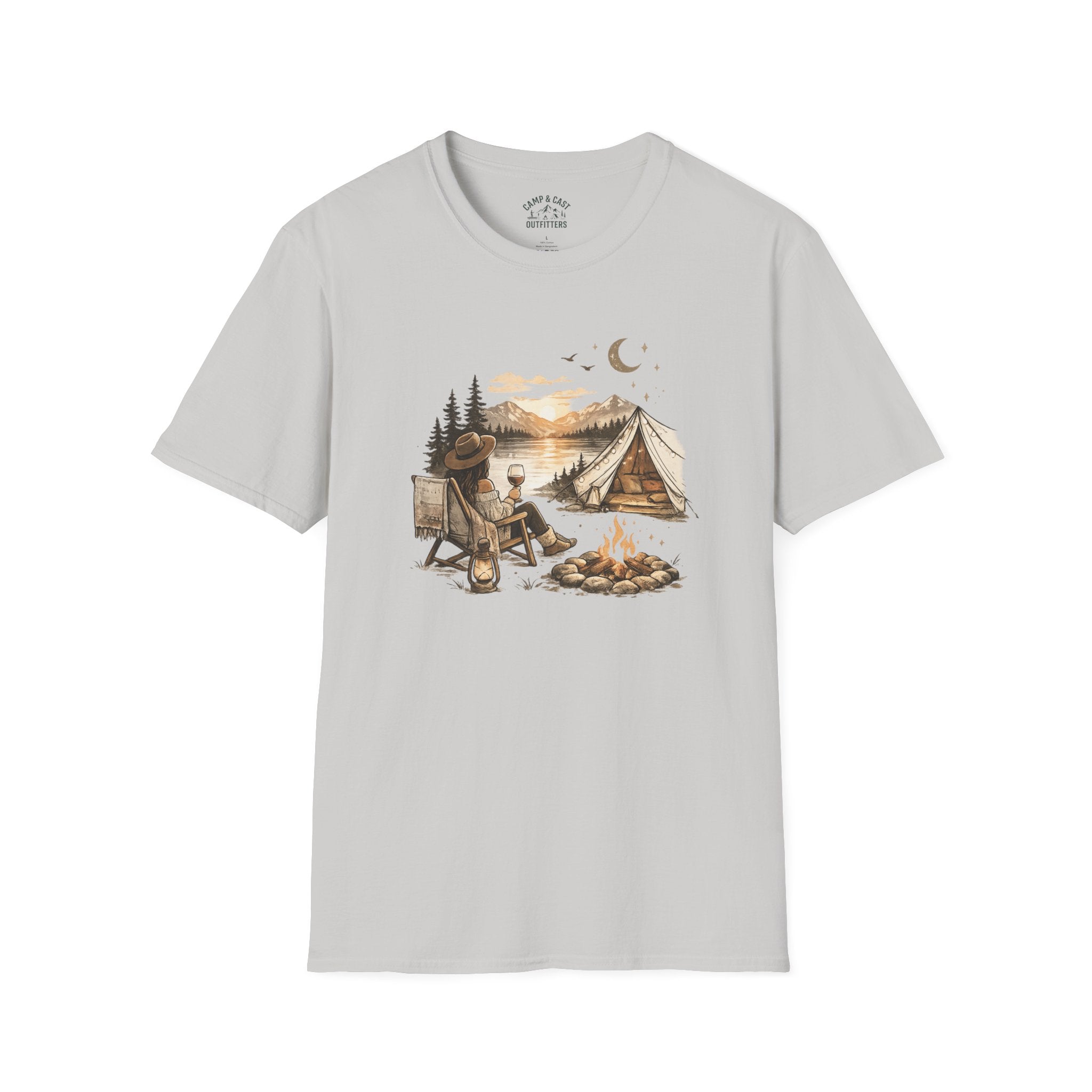 Camping Campfire Scene Outdoor T-Shirt