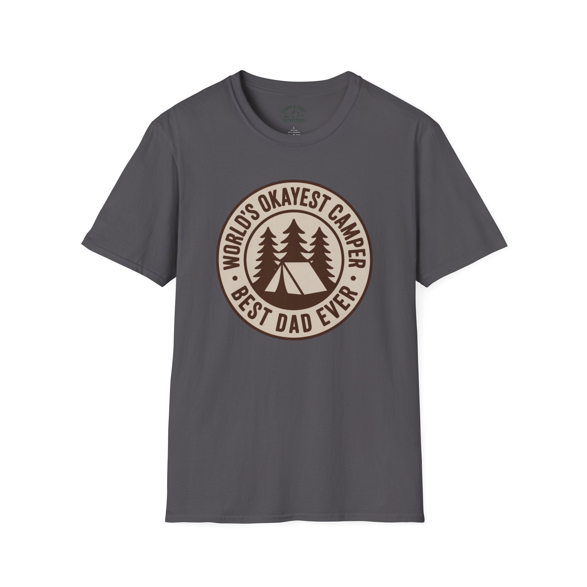 Worlds Okayest Camper Best Dad Ever Illustrated T-Shirt