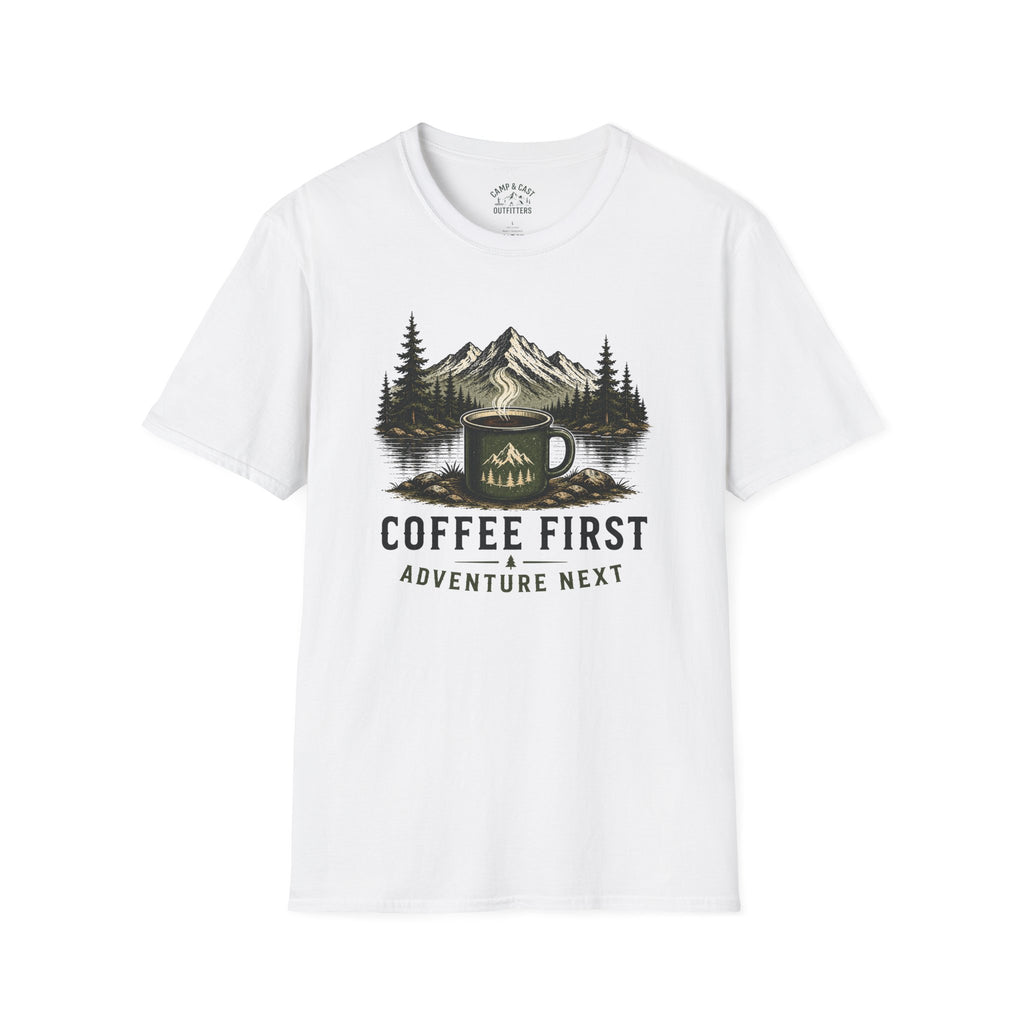 Coffee First Adventure Next T-Shirt
