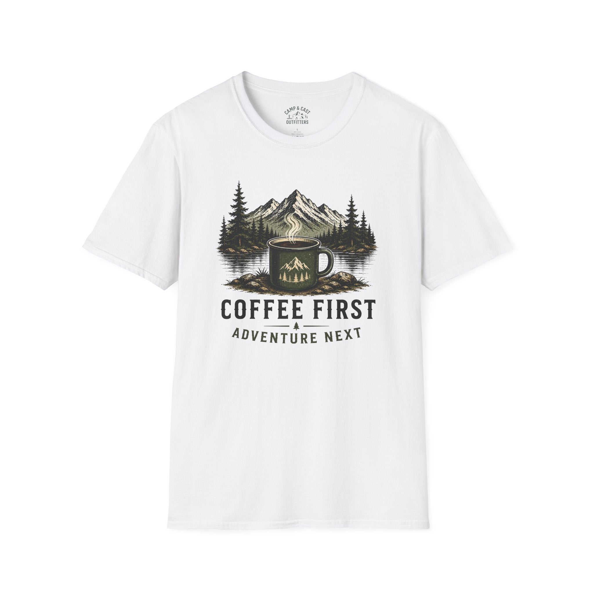 Coffee First Adventure Next T-Shirt
