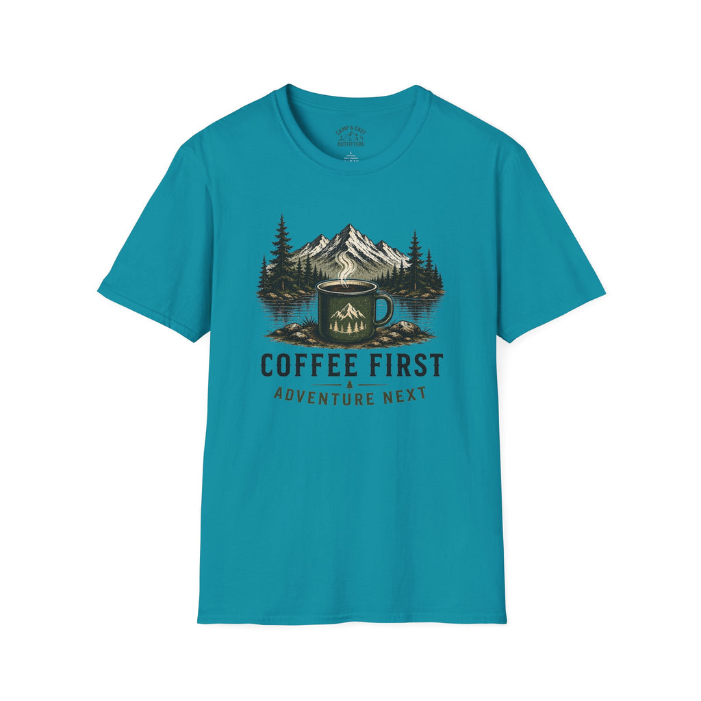 Coffee First Adventure Next T-Shirt