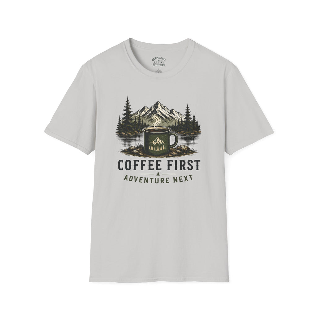 Coffee First Adventure Next T-Shirt