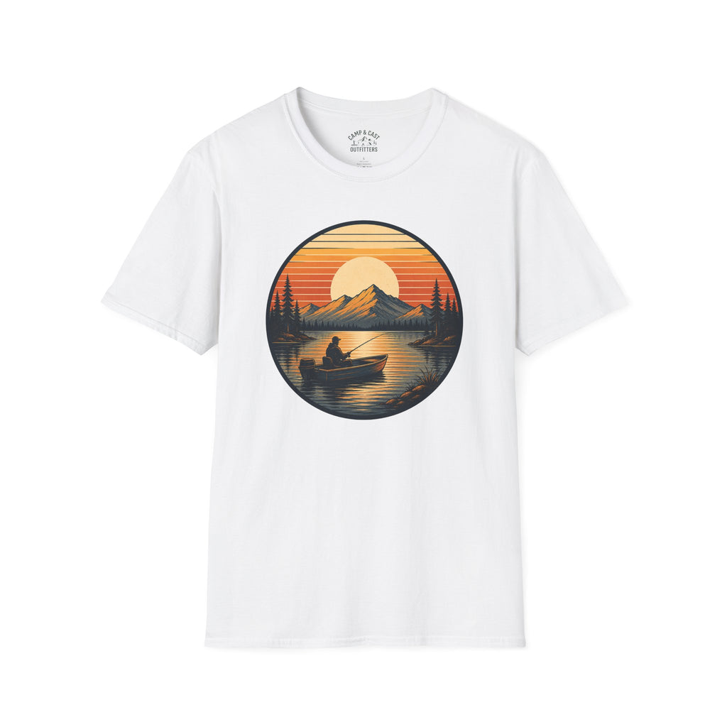 Sunset Fishing Badge T-Shirt