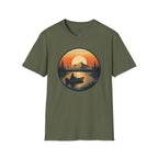 Sunset Fishing Badge T-Shirt