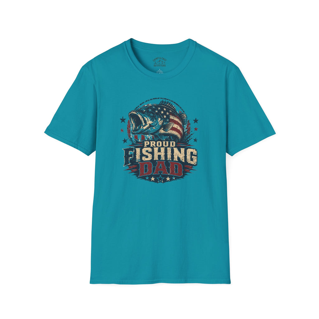 Proud Fishing Dad American T-Shirt
