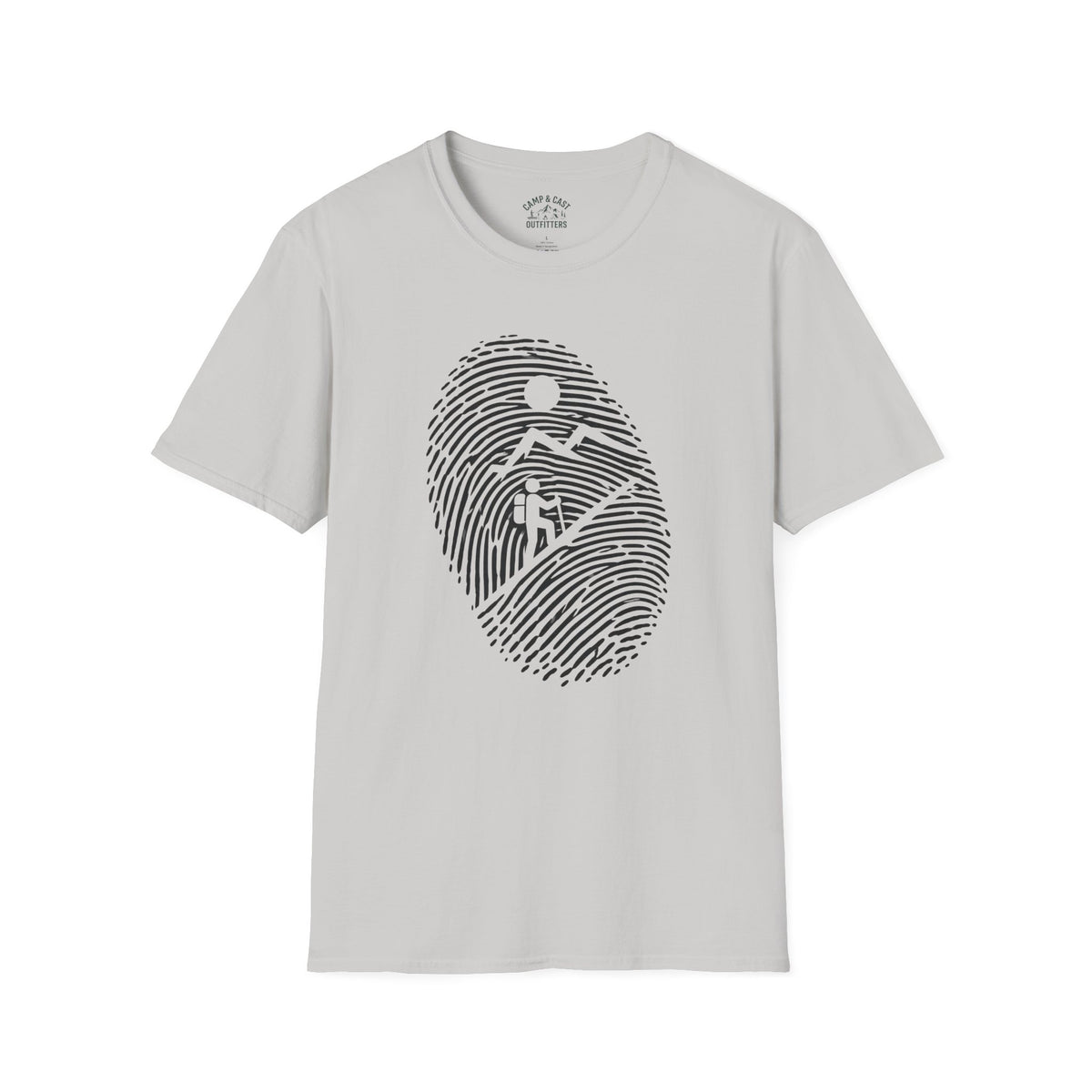 Hiker Fingerprint Mountain T-Shirt