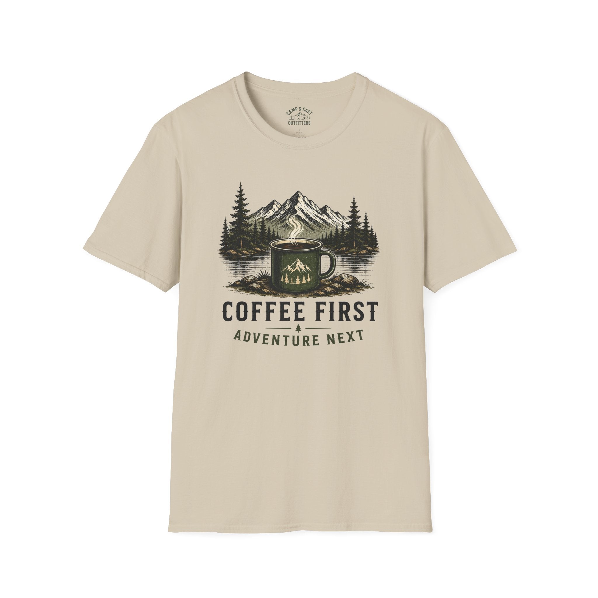 Coffee First Adventure Next T-Shirt