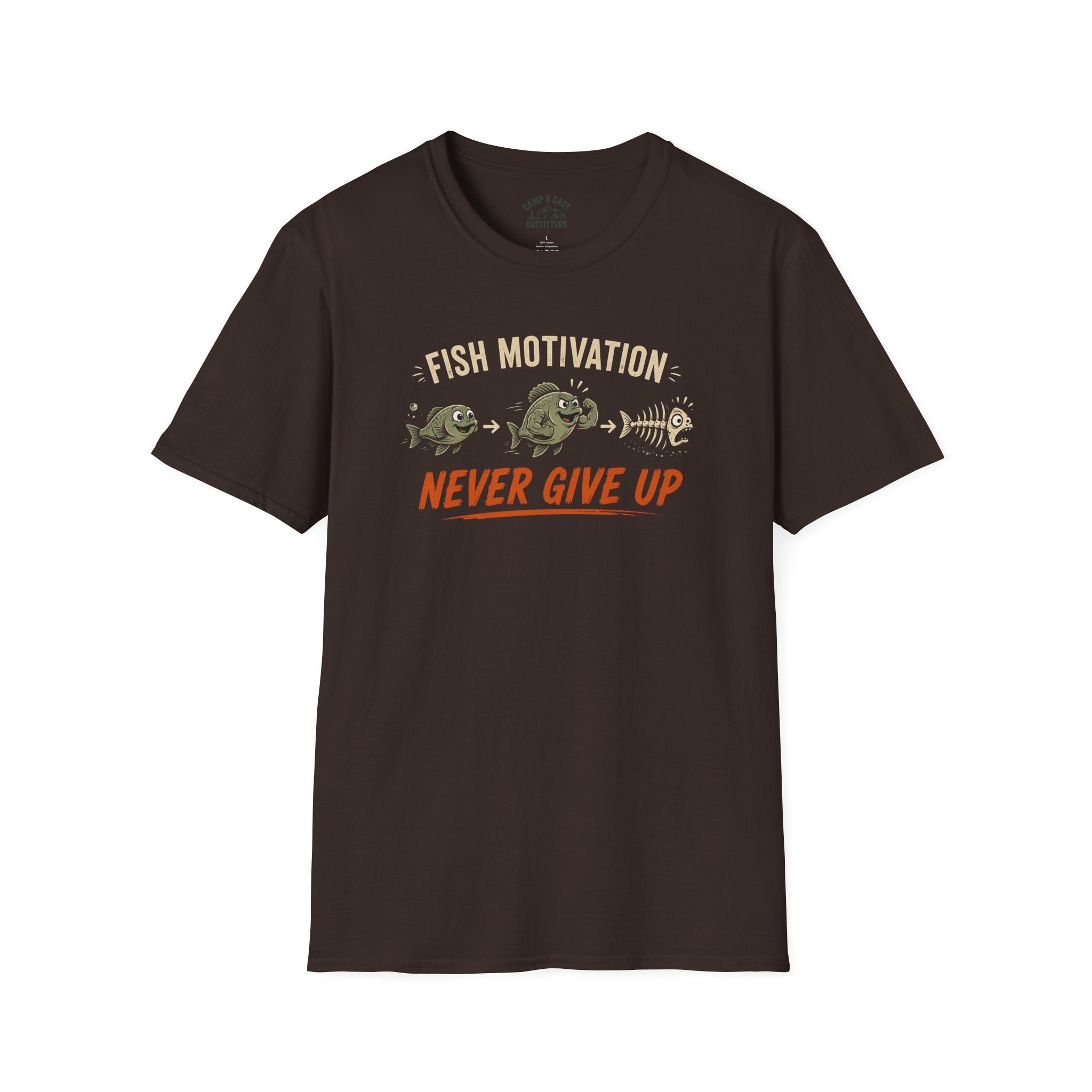Fish Motivation Never Give Up T-Shirt
