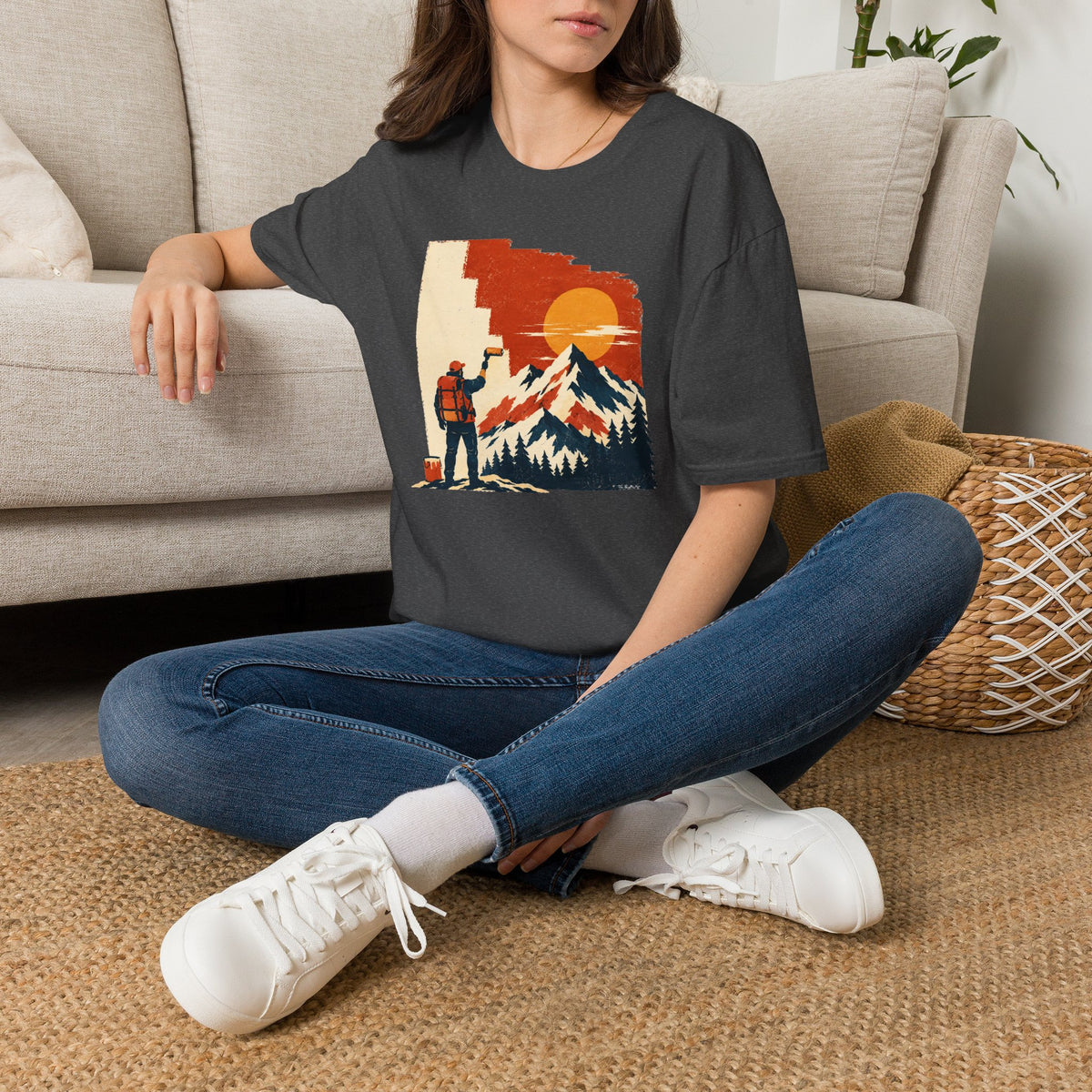 Painting the Mountains Hiker T-Shirt