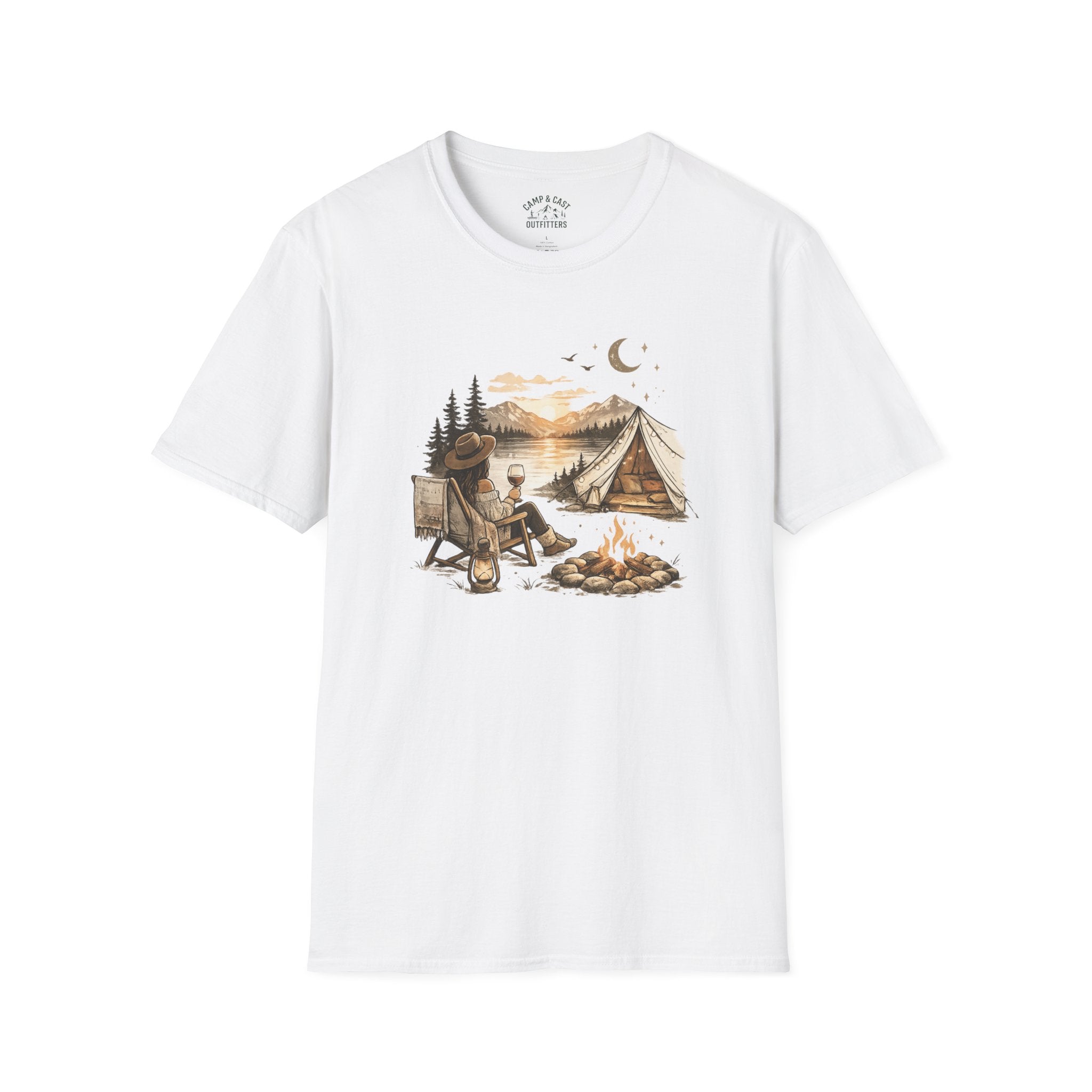 Camping Campfire Scene Outdoor T-Shirt