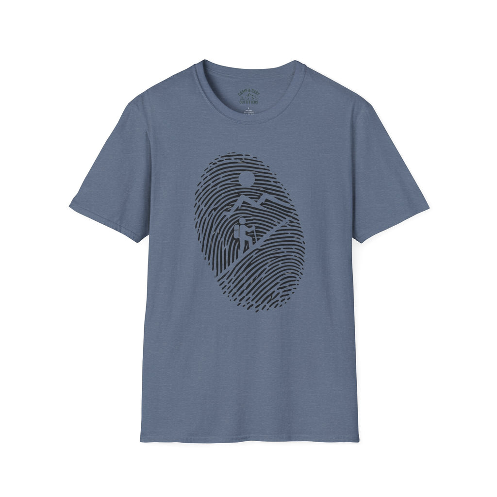 Hiker Fingerprint Mountain T-Shirt
