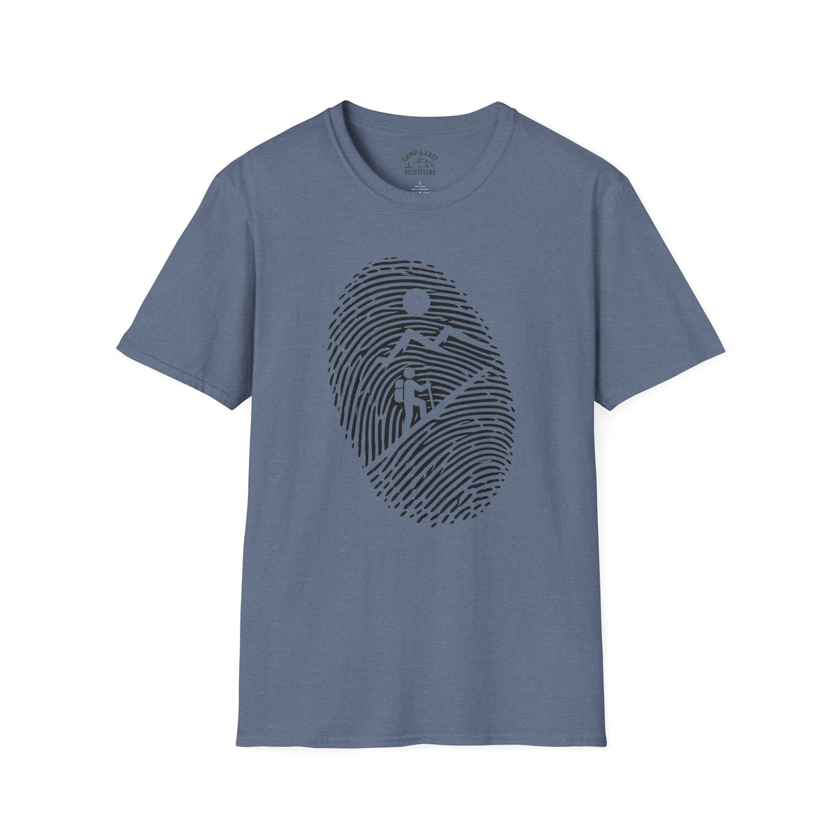 Hiker Fingerprint Mountain T-Shirt