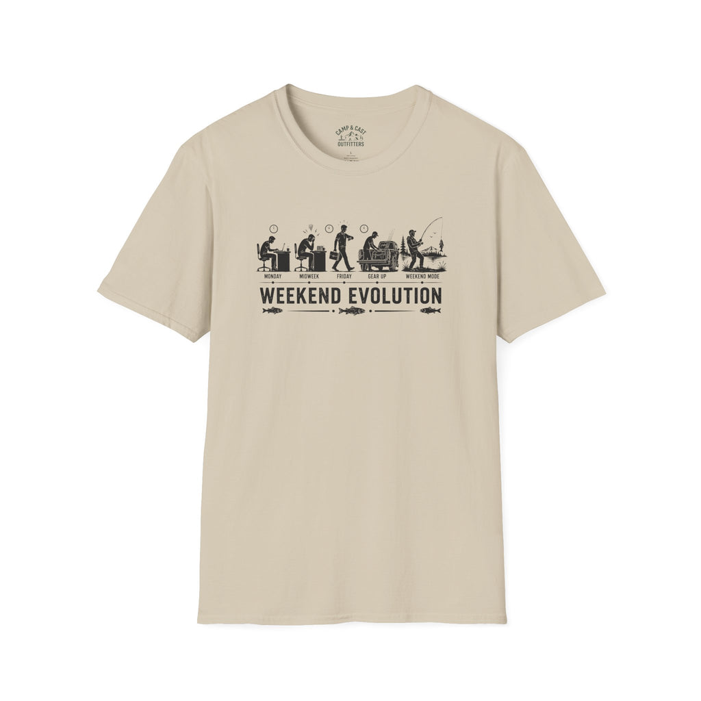Weekend Evolution Fishing Dad T-Shirt