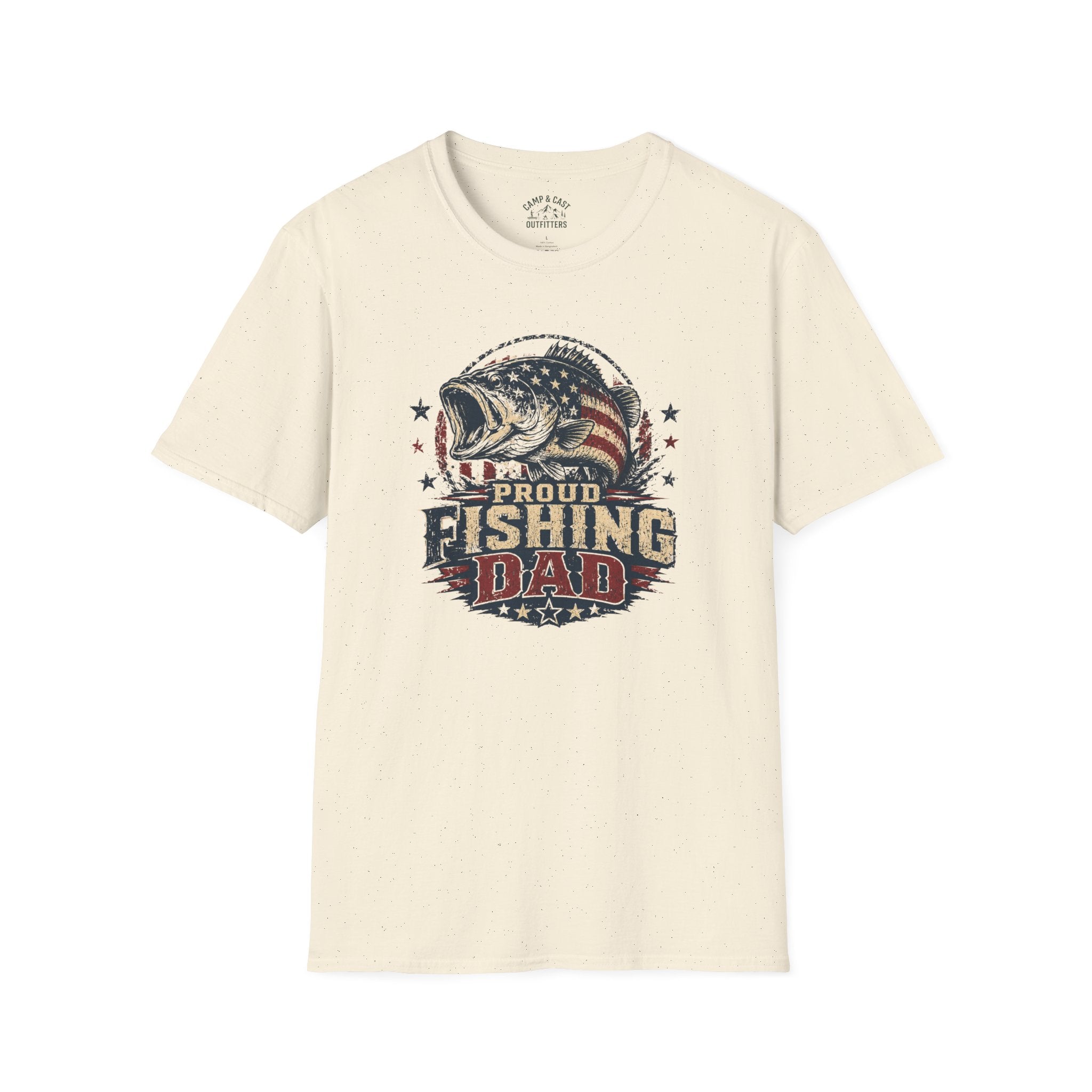 Proud Fishing Dad American T-Shirt