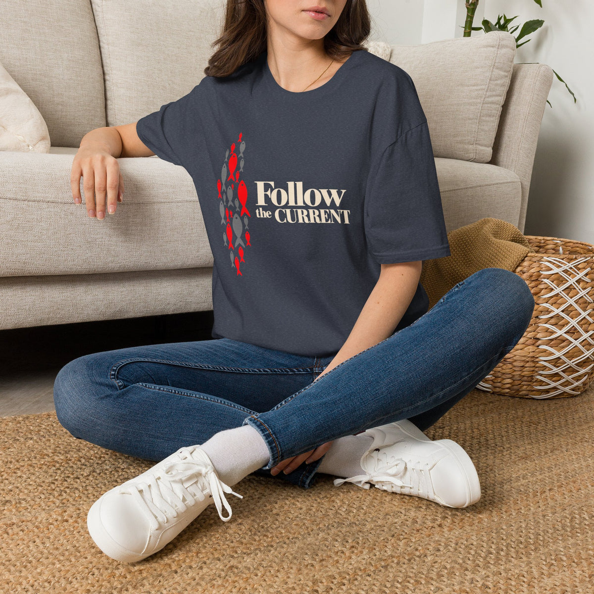Follow the Current Fish T-Shirt