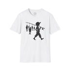 Boy With Fishing Pole Silhouette T-Shirt