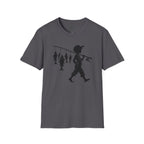 Boy With Fishing Pole Silhouette T-Shirt