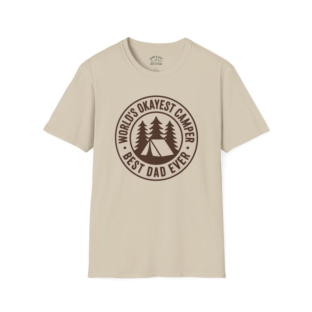 Worlds Okayest Camper Best Dad Ever Illustrated T-Shirt