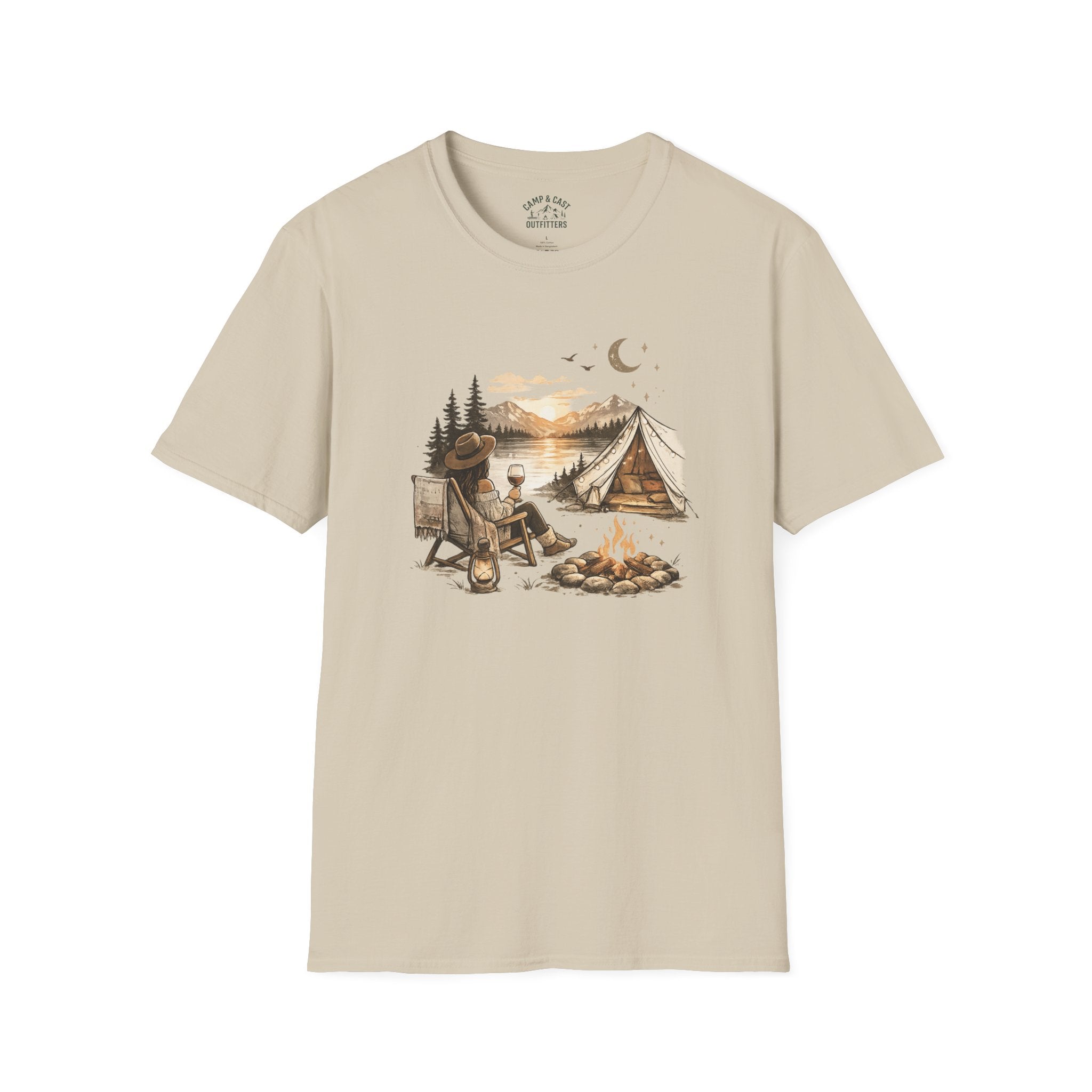 Camping Campfire Scene Outdoor T-Shirt