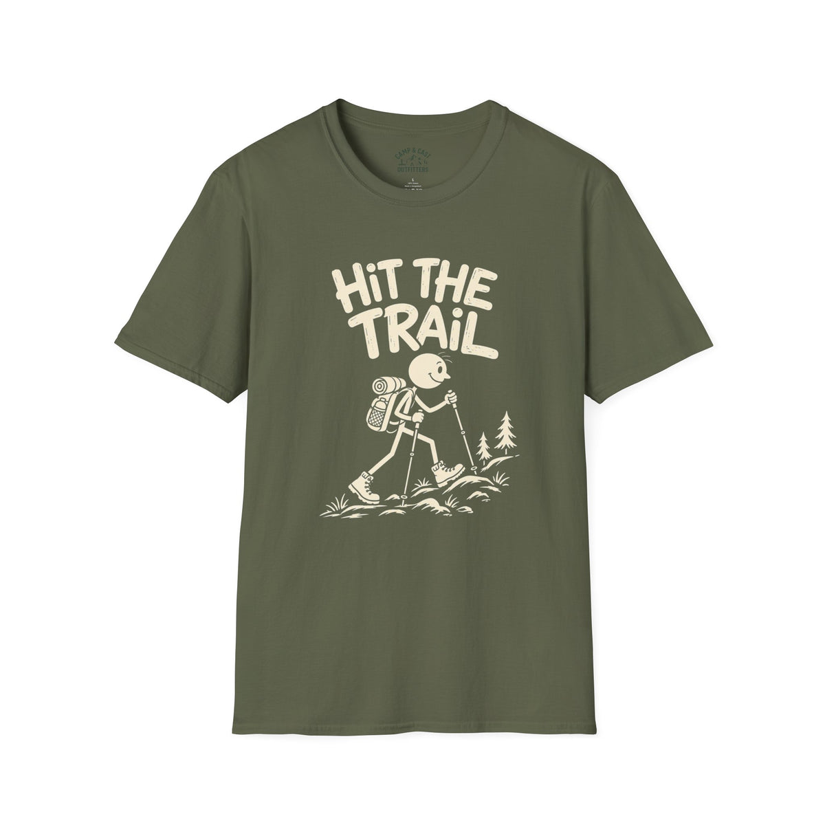 Hit the Trail Cartoon Hiker T-Shirt