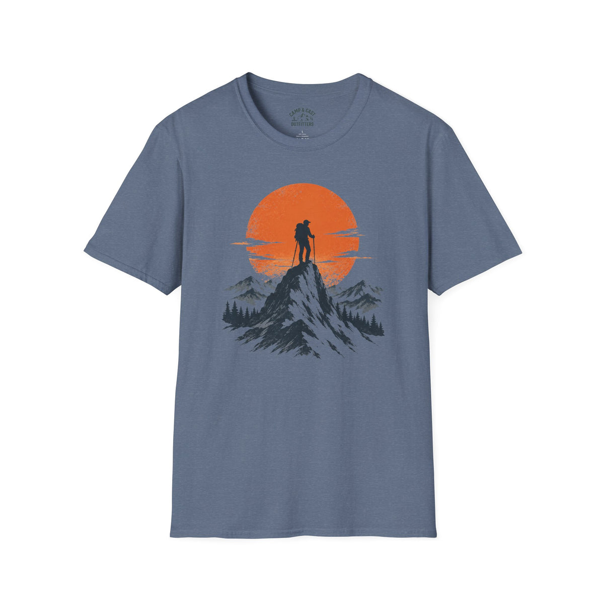 Mountain Peak Hiker Sunset T-Shirt