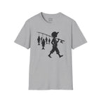 Boy With Fishing Pole Silhouette T-Shirt