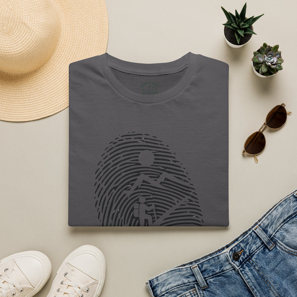 Hiker Fingerprint Mountain T-Shirt