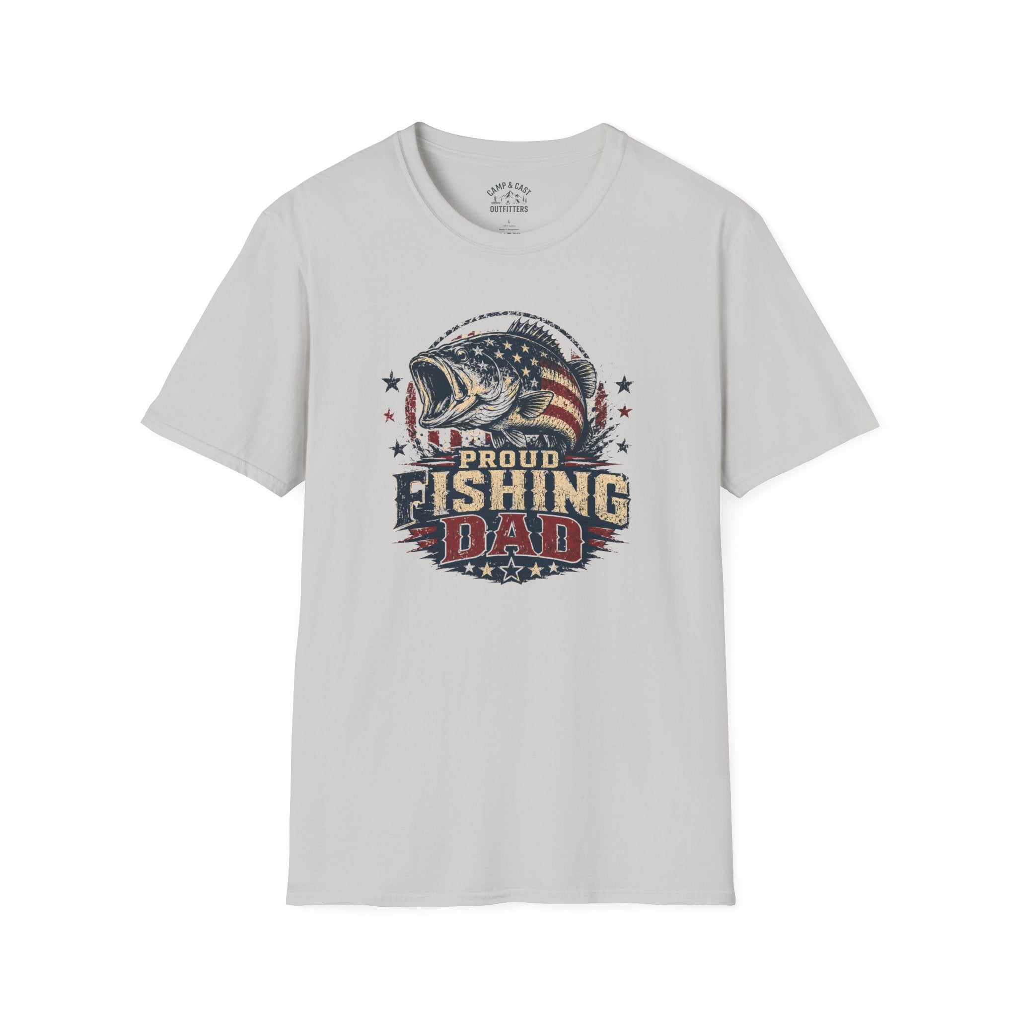 Proud Fishing Dad American T-Shirt