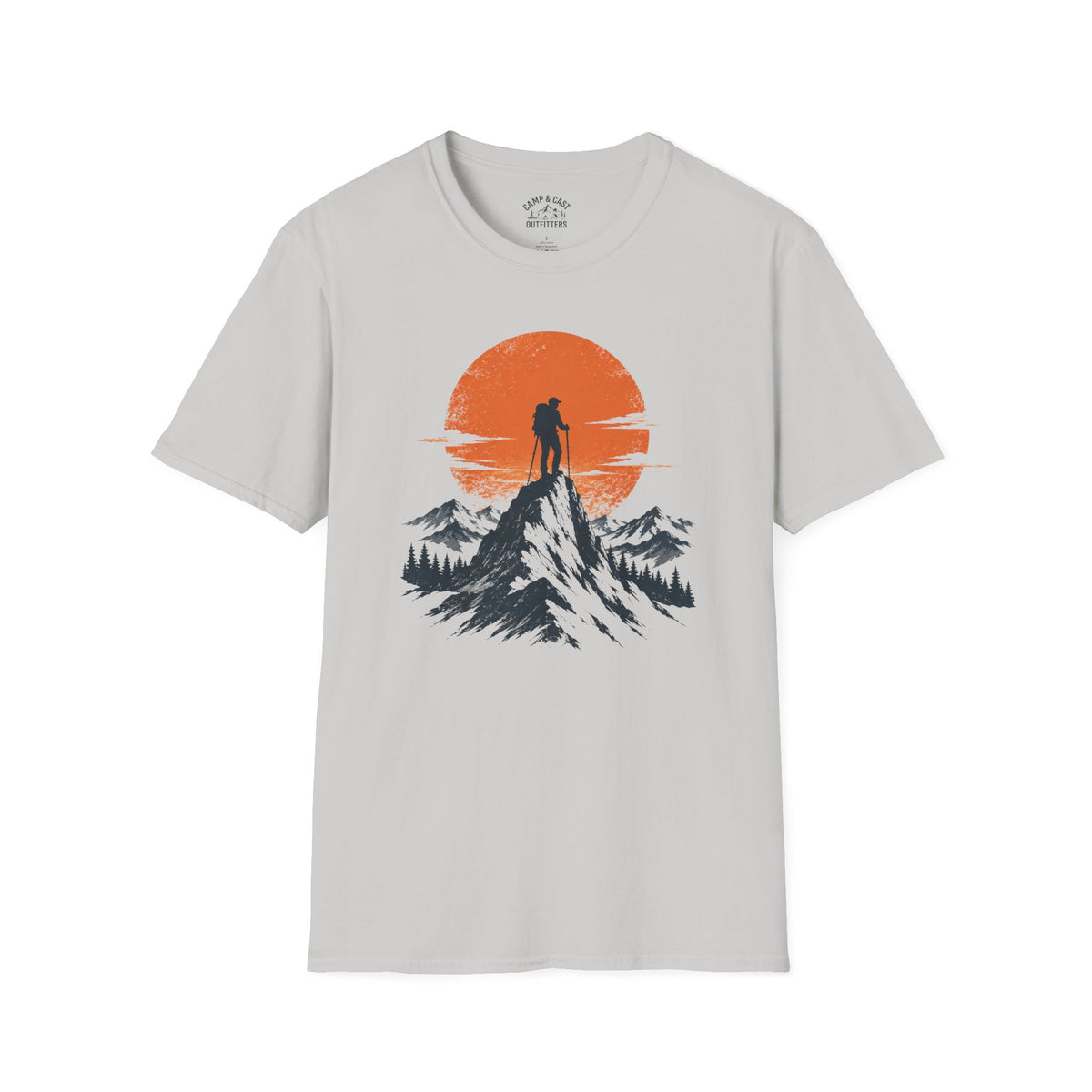 Mountain Peak Hiker Sunset T-Shirt