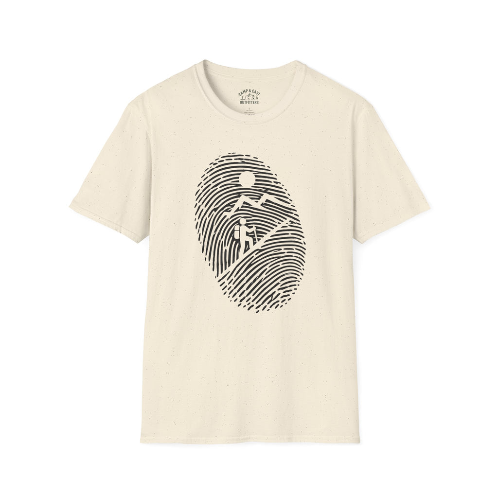 Hiker Fingerprint Mountain T-Shirt