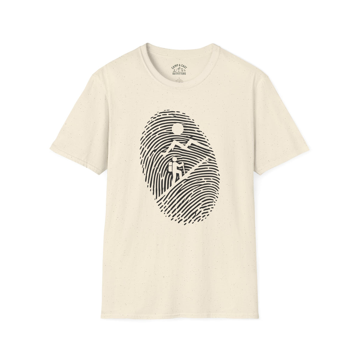 Hiker Fingerprint Mountain T-Shirt