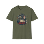 Proud Fishing Dad American T-Shirt
