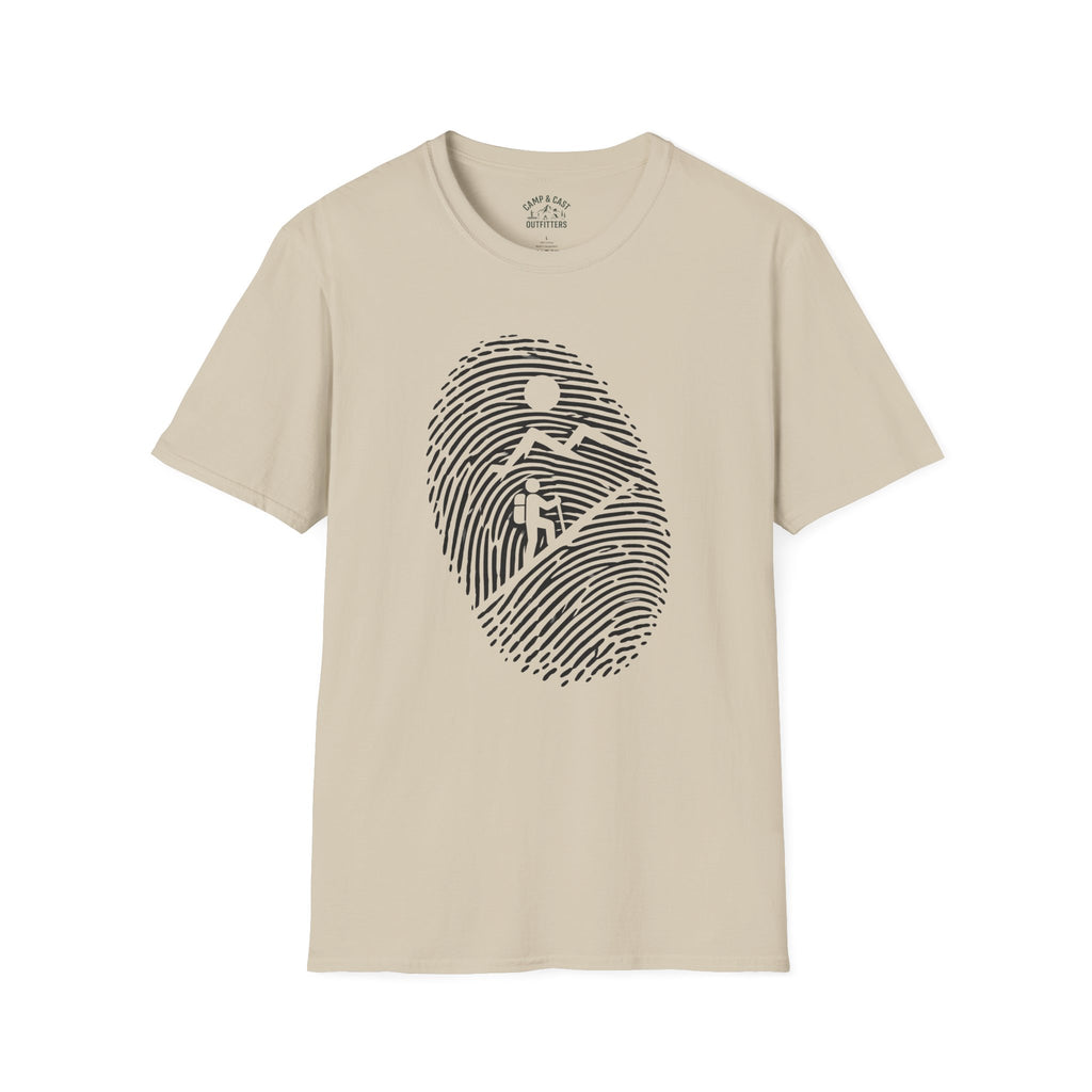 Hiker Fingerprint Mountain T-Shirt