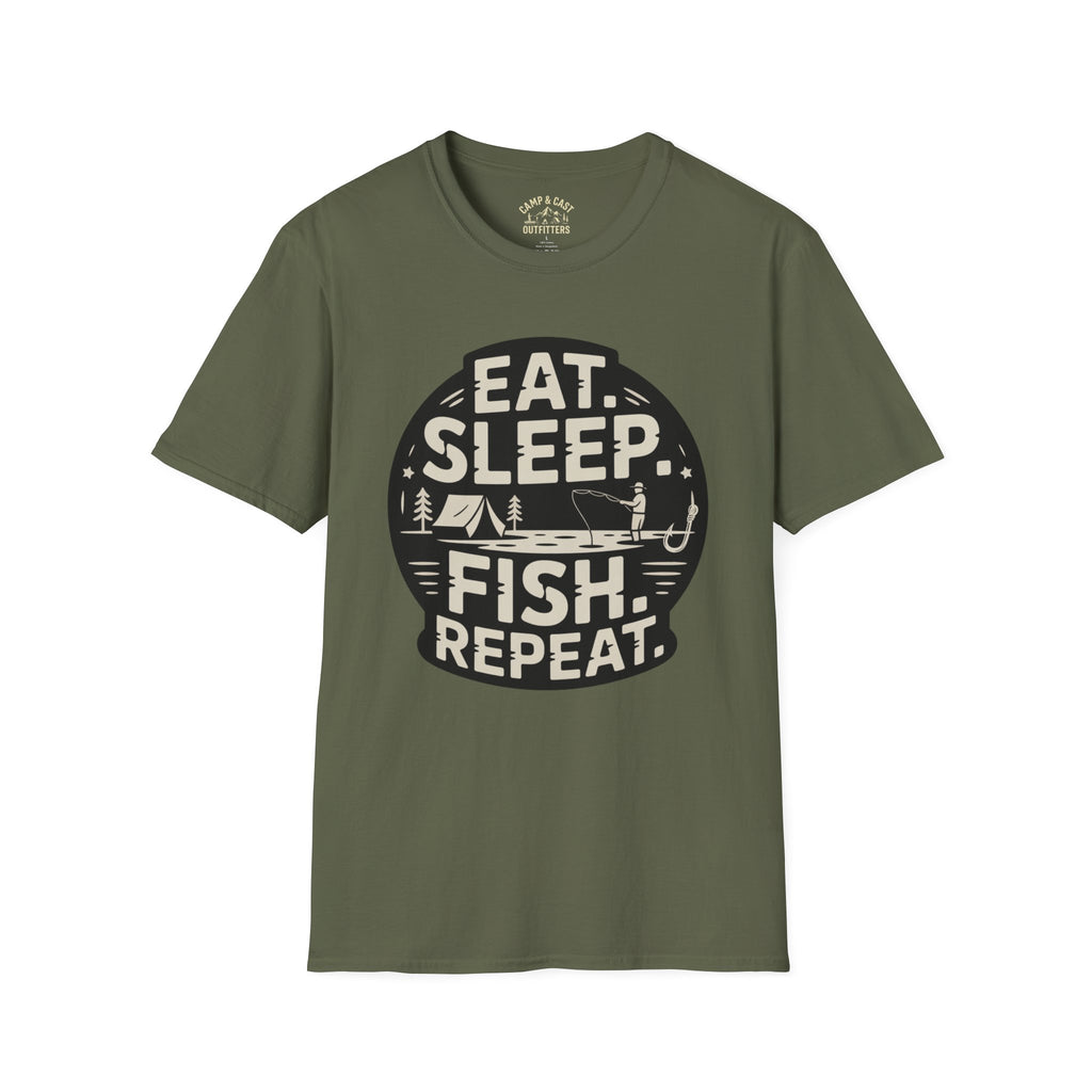 Eat Sleep Fish Repeat Fishing T-Shirt