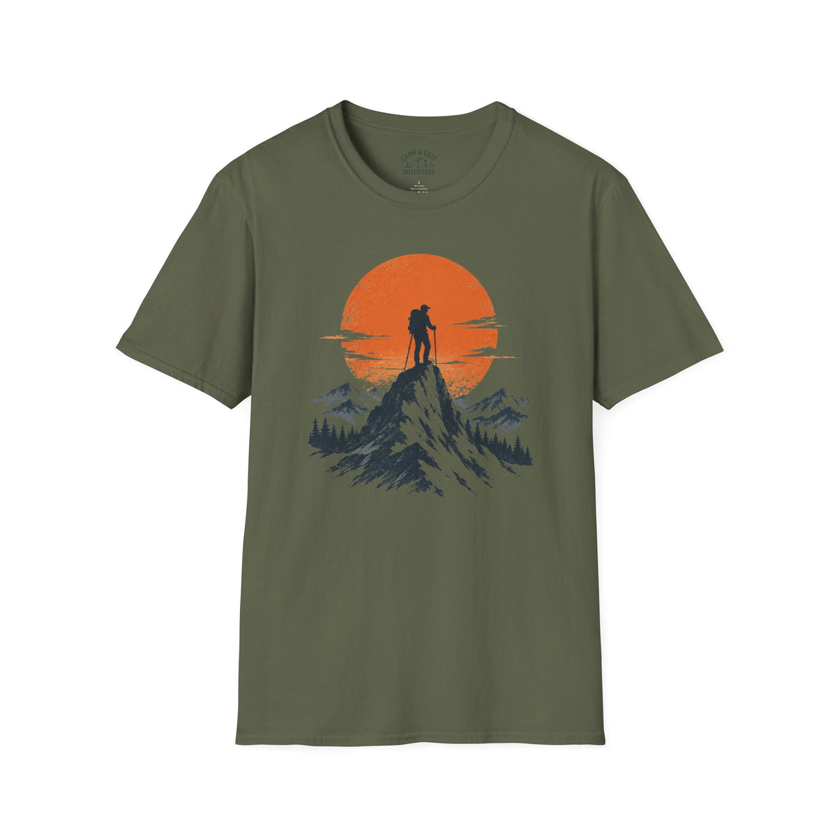 Mountain Peak Hiker Sunset T-Shirt