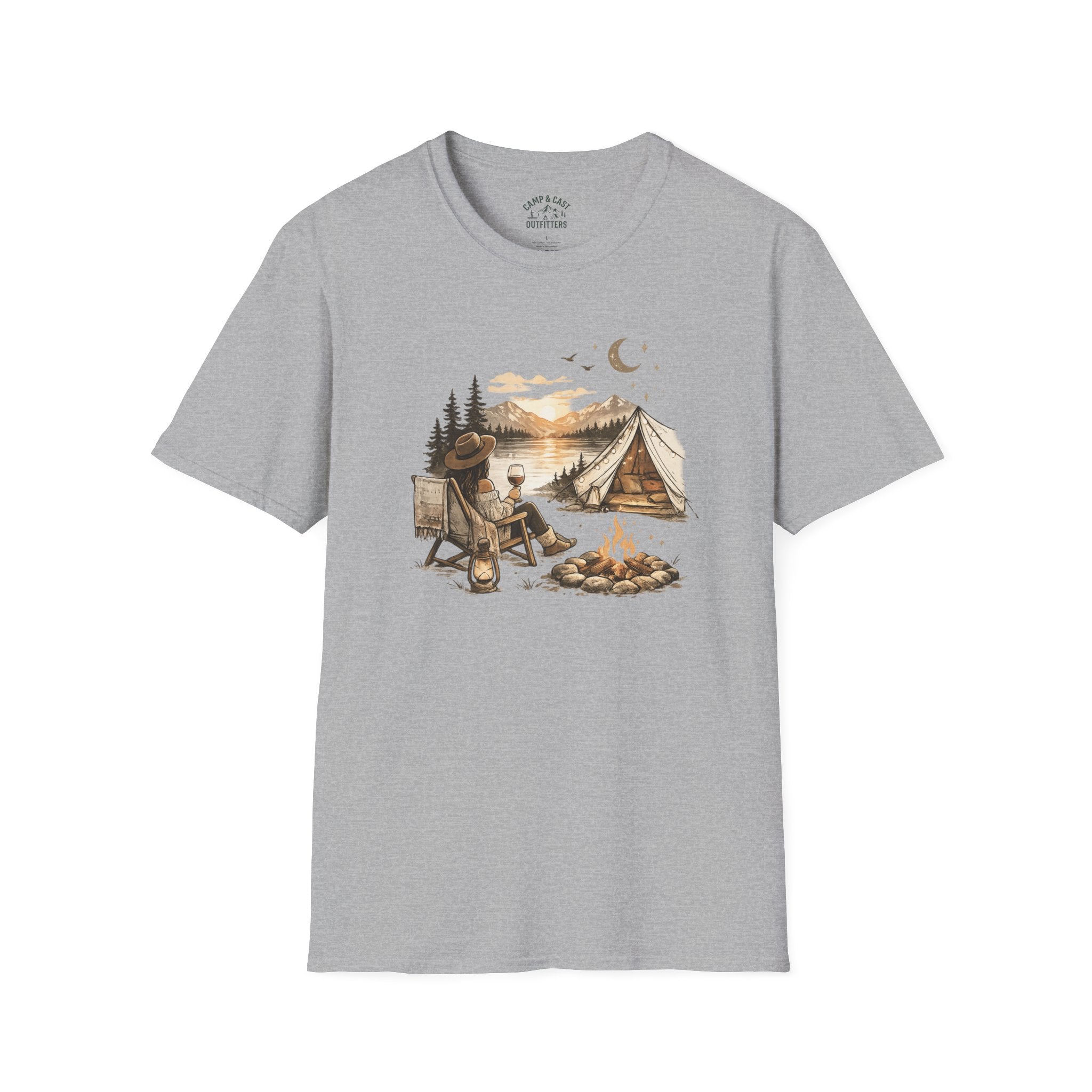 Camping Campfire Scene Outdoor T-Shirt
