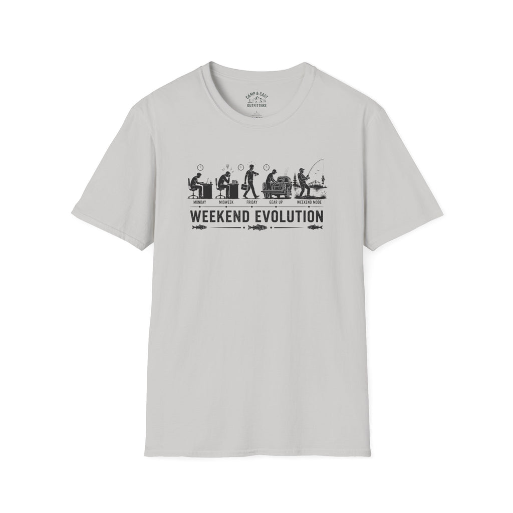 Weekend Evolution Fishing Dad T-Shirt